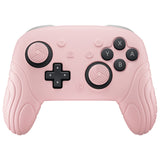 PlayVital Samurai Edition Protective Skin Case for Nintendo Switch 2 Pro Controller with Back Button Caps & Thumb Grips & Stickers, Shockproof  for Switch 2 Pro Controller Silicone Cover - Cherry Blossoms Pink - BADPTP003