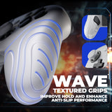 PlayVital Samurai Edition Protective Skin Case for Nintendo Switch 2 Pro Controller with Back Button Caps & Thumb Grips & Stickers, Shockproof  for Switch 2 Pro Controller Silicone Cover - White - BADPTP002