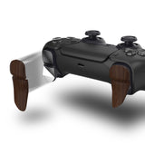 PlayVital BLADE 2 Pairs Shoulder Buttons Extension Triggers for ps5 Controller, Game Improvement Adjusters for PS Portal Remote Player, Bumper Trigger Extenders for ps5 Edge Controller - Wood Grain - PFPJ143