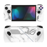 PlayVital Seamless White Marble Custom Stickers Vinyl Wraps Protective Skin Decal for ROG Ally Handheld Gaming Console - RGTM007