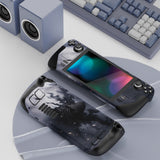 PlayVital Full Set Protective Skin Decal for Steam Deck, Custom Stickers Vinyl Cover for Steam Deck Handheld Gaming PC - Shadow Assassin - SDTM075