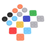PlayVital Silicone Button Covers and Thumb Grip Set for Nintendo Switch 2, 8 Colorful ABXY Directional Button Caps & 8 Joystick Caps for Joycon 2 - Black & Gray & Blue & Orange - WWYNTM040