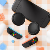 PlayVital Silicone Button Covers and Thumb Grip Set for Nintendo Switch 2, 8 Colorful ABXY Directional Button Caps & 8 Joystick Caps for Joycon 2 - Black & Gray & Blue & Orange - WWYNTM040
