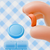 PlayVital Silicone Button Covers and Thumb Grip Set for Nintendo Switch 2, 8 Colorful ABXY Directional Button Caps & 8 Joystick Caps for Joycon 2 - Black & Gray & Blue & Orange - WWYNTM040