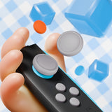 PlayVital Silicone Button Covers and Thumb Grip Set for Nintendo Switch 2, 8 Colorful ABXY Directional Button Caps & 8 Joystick Caps for Joycon 2 - Black & Gray & Blue & Orange - WWYNTM040