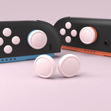 PlayVital Silicone Button Covers and Thumb Grip Set for Nintendo Switch 2, 2 ABXY Directional Button Caps & 2 Joystick Caps for Joycon 2 - Pink - WWYNTM044