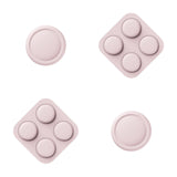 PlayVital Silicone Button Covers and Thumb Grip Set for Nintendo Switch 2, 2 ABXY Directional Button Caps & 2 Joystick Caps for Joycon 2 - Pink - WWYNTM044