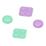 PlayVital Silicone Button Covers and Thumb Grip Set for Nintendo Switch 2, 2 ABXY Directional Button Caps & 2 Joystick Caps for Joycon 2 - Soft Violet & Mint Green - WWYNTM075