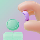 PlayVital Silicone Button Covers and Thumb Grip Set for Nintendo Switch 2, 2 ABXY Directional Button Caps & 2 Joystick Caps for Joycon 2 - Soft Violet & Mint Green - WWYNTM075