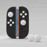 PlayVital Silicone Button Covers and Thumb Grip Set for Nintendo Switch 2, 2 ABXY Directional Button Caps & 2 Joystick Caps for Joycon 2 - White - WWYNTM043