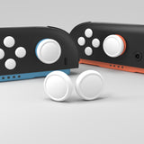 PlayVital Silicone Button Covers and Thumb Grip Set for Nintendo Switch 2, 2 ABXY Directional Button Caps & 2 Joystick Caps for Joycon 2 - White - WWYNTM043
