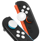 PlayVital Silicone Button Covers and Thumb Grip Set for Nintendo Switch 2, 2 ABXY Directional Button Caps & 2 Joystick Caps for Joycon 2 - White - WWYNTM043