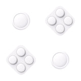 PlayVital Silicone Button Covers and Thumb Grip Set for Nintendo Switch 2, 2 ABXY Directional Button Caps & 2 Joystick Caps for Joycon 2 - White - WWYNTM043