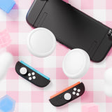 PlayVital Silicone Button Covers and Thumb Grip Set for Nintendo Switch 2, 2 ABXY Directional Button Caps & 2 Joystick Caps for Joycon 2 - White - WWYNTM043