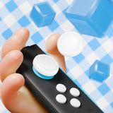 PlayVital Silicone Button Covers and Thumb Grip Set for Nintendo Switch 2, 2 ABXY Directional Button Caps & 2 Joystick Caps for Joycon 2 - White - WWYNTM043