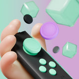 PlayVital Silicone Button Covers and Thumb Grip Set for Nintendo Switch 2, 8 Colorful ABXY Directional Button Caps & 8 Joystick Caps for Joycon 2 - Soft Violet & Mint Green & Black & Gray - WWYNTM076