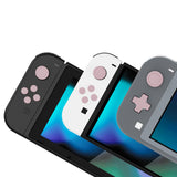 PlayVital Silicone Button Covers and Thumb Grip Set for Nintendo Switch/OLED Joycon/Switch Lite, ABXY Directional Key Button Caps for Nintendo Switch/OLED/Lite with Switch Lite D-Pad Button Cap - Pink - NJM3001