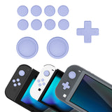 PlayVital Silicone Button Covers and Thumb Grip Set for Nintendo Switch/OLED Joycon/Switch Lite, ABXY Directional Key Button Caps for Nintendo Switch/OLED/Lite with Switch Lite D-Pad Button Cap - Light Violet - NJM3008