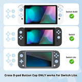 PlayVital Silicone Button Covers and Thumb Grip Set for Nintendo Switch/OLED Joycon/Switch Lite, ABXY Directional Key Button Caps for Nintendo Switch/OLED/Lite with Switch Lite D-Pad Button Cap - Sky Blue - NJM3007