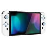 PlayVital Silicone Button Covers and Thumb Grip Set for Nintendo Switch/OLED Joycon/Switch Lite, ABXY Directional Key Button Caps for Nintendo Switch/OLED/Lite with Switch Lite D-Pad Button Cap - Sky Blue - NJM3007