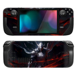 PlayVital Full Set Protective Skin Decal for Steam Deck, Custom Stickers Vinyl Cover for Steam Deck Handheld Gaming PC - Silver Knight - SDTM074