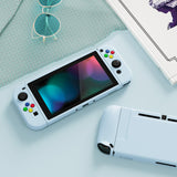 PlayVital Sky Blue Protective Case for NS Switch, Soft TPU Slim Case Cover for NS Switch Joy-Con Console with Colorful ABXY Direction Button Caps - NTU6038G2