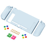 PlayVital Sky Blue Protective Case for NS Switch, Soft TPU Slim Case Cover for NS Switch Joy-Con Console with Colorful ABXY Direction Button Caps - NTU6038G2