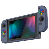 PlayVital Slate Gray Protective Case for NS Switch, Soft TPU Slim Case Cover for NS Switch Joy-Con Console with Colorful ABXY Direction Button Caps - NTU6039G2