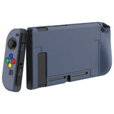 PlayVital Slate Gray Protective Case for NS Switch, Soft TPU Slim Case Cover for NS Switch Joy-Con Console with Colorful ABXY Direction Button Caps - NTU6039G2