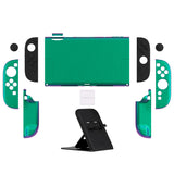 PlayVital Solid Color Series Protective Case for Nintendo Switch 2, Anti-Scratches Hard Shell Dockable Grip Cover with Extra Foldable Stand & Thumb Grips for Nintendo Switch 2  - Chameleon Green Purple - AXKNTP017