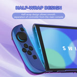PlayVital Solid Color Series Protective Case for Nintendo Switch 2, Anti-Scratches Hard Shell Dockable Grip Cover with Extra Foldable Stand & Thumb Grips for Nintendo Switch 2  - Chameleon Purple Blue - AXKNTP007