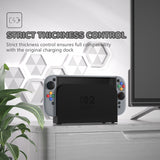 PlayVital Solid Color Series Protective Case for Nintendo Switch 2, Anti-Scratches Hard Shell Dockable Grip Cover with Extra Foldable Stand & Thumb Grips for Nintendo Switch 2  - SFC SNES Classic EU Style - AXKNTY001
