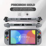 PlayVital Solid Color Series Protective Case for Nintendo Switch 2, Anti-Scratches Hard Shell Dockable Grip Cover with Extra Foldable Stand & Thumb Grips for Nintendo Switch 2  - SFC SNES Classic EU Style - AXKNTY001