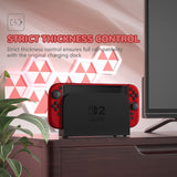 PlayVital Solid Color Series Protective Case for Nintendo Switch 2, Anti-Scratches Hard Shell Dockable Grip Cover with Extra Foldable Stand & Thumb Grips for Nintendo Switch 2  - Scarlet Red - AXKNTP006