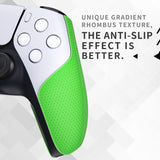 PlayVital Premium Grip for ps5 Wireless Controller, Split Design Anti-Skid Soft Hexagonal Diamond Textures Sweat-Absorbent Handle Grips Protector for ps5 Controller – Grass Green - FHPFM002