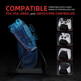 PlayVital Stand-AL Game Controller Stand for ps5, for ps4, Universal Desktop Display Gamepad Stand for Xbox Series X/S, Xbox One, Aluminium Metal Controller Stand Holder for Switch Pro - Black - FQZPFC001
