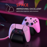 PlayVital Stand-AL Game Controller Stand for ps5, for ps4, Universal Desktop Display Gamepad Stand for Xbox Series X/S, Xbox One, Aluminium Metal Controller Stand Holder for Switch Pro - Black - FQZPFC001