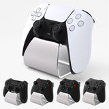 PlayVital Stand-AL Game Controller Stand for ps5, for ps4, Universal Desktop Display Gamepad Stand for Xbox Series X/S, Xbox One, Aluminium Metal Controller Stand Holder for Switch Pro - Silver - FQZPFC002