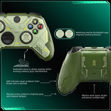 PlayVital Stellar Mecha Silicone Cover Skin for Xbox Series X/S Controller, Anti-slip Grip Protector with Thumb Grips & Sticker for Xbox Core Wireless Controller - Army Green & Sage Green - SAXX3P004