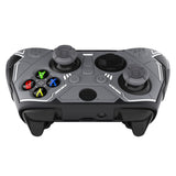 PlayVital Stellar Mecha Silicone Cover Skin for Xbox Series X/S Controller, Anti-slip Grip Protector with Thumb Grips & Sticker for Xbox Core Wireless Controller - Black & Gunmetal Gray - SAXX3P001