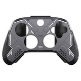 PlayVital Stellar Mecha Silicone Cover Skin for Xbox Series X/S Controller, Anti-slip Grip Protector with Thumb Grips & Sticker for Xbox Core Wireless Controller - Black & Gunmetal Gray - SAXX3P001