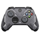 PlayVital Stellar Mecha Silicone Cover Skin for Xbox Series X/S Controller, Anti-slip Grip Protector with Thumb Grips & Sticker for Xbox Core Wireless Controller - Black & Gunmetal Gray - SAXX3P001