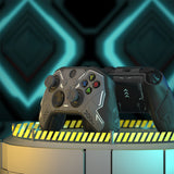 PlayVital Stellar Mecha Silicone Cover Skin for Xbox Series X/S Controller, Anti-slip Grip Protector with Thumb Grips & Sticker for Xbox Core Wireless Controller - Black & Gunmetal Gray - SAXX3P001