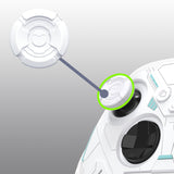 PlayVital Stellar Mecha Silicone Cover Skin for Xbox Series X/S Controller, Anti-slip Grip Protector with Thumb Grips & Sticker for Xbox Core Wireless Controller - White & Frost Gray - SAXX3P002