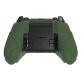 PlayVital Stellar Mecha Silicone Cover Skin for Xbox Elite Series 2 & Elite Series 2 Core, Non-Slip Grip Protector for Xbox Elite 2 with Thumb Grips & Stickers - Army Green & Racing Green - HQWE2P003