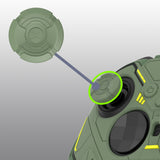 PlayVital Stellar Mecha Silicone Cover Skin for Xbox Elite Series 2 & Elite Series 2 Core, Non-Slip Grip Protector for Xbox Elite 2 with Thumb Grips & Stickers - Army Green & Racing Green - HQWE2P003