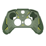 PlayVital Stellar Mecha Silicone Cover Skin for Xbox Elite Series 2 & Elite Series 2 Core, Non-Slip Grip Protector for Xbox Elite 2 with Thumb Grips & Stickers - Army Green & Racing Green - HQWE2P003