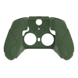 PlayVital Stellar Mecha Silicone Cover Skin for Xbox Elite Series 2 & Elite Series 2 Core, Non-Slip Grip Protector for Xbox Elite 2 with Thumb Grips & Stickers - Army Green & Racing Green - HQWE2P003