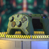 PlayVital Stellar Mecha Silicone Cover Skin for Xbox Elite Series 2 & Elite Series 2 Core, Non-Slip Grip Protector for Xbox Elite 2 with Thumb Grips & Stickers - Army Green & Racing Green - HQWE2P003