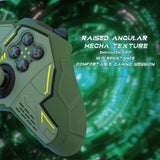 PlayVital Stellar Mecha Silicone Cover Skin for Xbox Elite Series 2 & Elite Series 2 Core, Non-Slip Grip Protector for Xbox Elite 2 with Thumb Grips & Stickers - Army Green & Racing Green - HQWE2P003